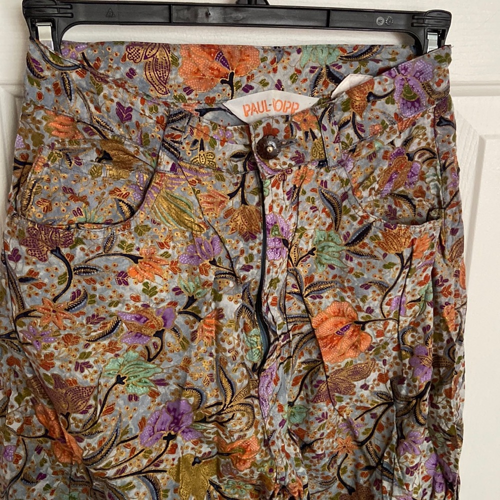 Vintage paisley flower pants